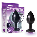 The Silver Starter - Anodised Black 7.1 cm Butt Plug with Round Jewel - Various Colours - Such a Samantha - online sex toys