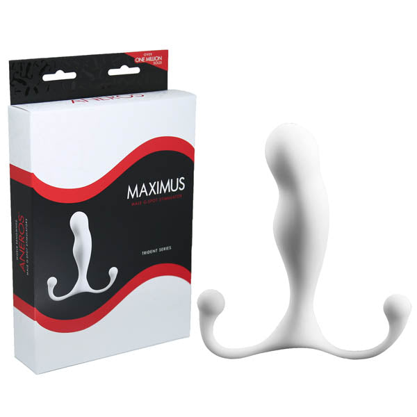 Aneros Maximus Trident Prostate Massager - White - Such a Samantha - online sex toys