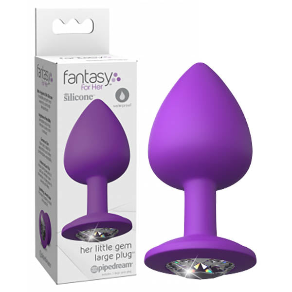 Fantasy For Her Little Gem Large Plug - Purple 9.6 cm Butt Plug with Jewel Base - Such a Samantha - online sex toys