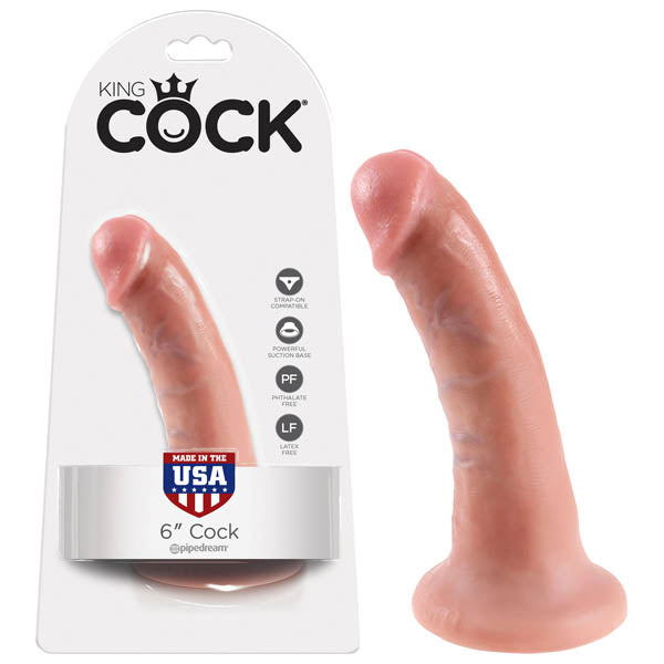 King Cock 6'' Cock/Dong - Various Colours - Such a Samantha - online sex toys